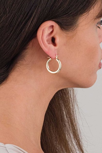 Ring Model Standard Shiny Earrings