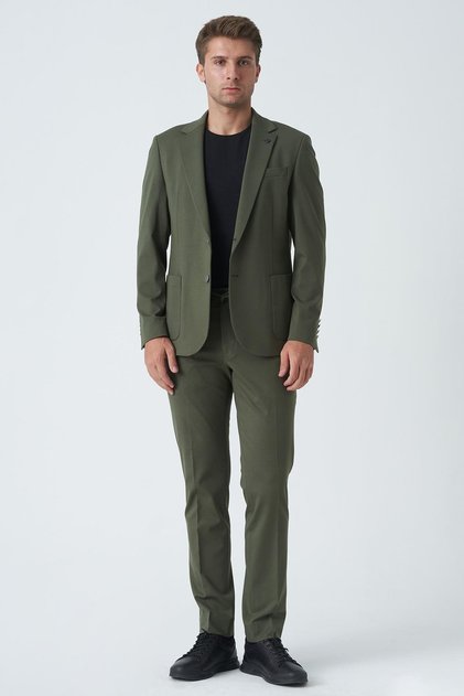Bradford T2437 Slim Fit 6 Drop Takım Elbise Yeşil