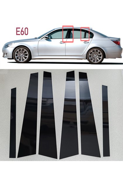 BMW Cam E60 Uyumlu Kapı Direği Kaplama - BMW E60 Direklerde Çizik Problem