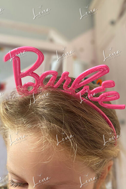 Lena Gift Store Yazılı Saç Tacı Saç Tokası (Barbie Taç)