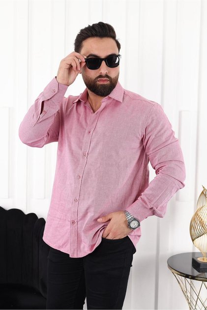 Pink Color Regular Classic Men's Shirt