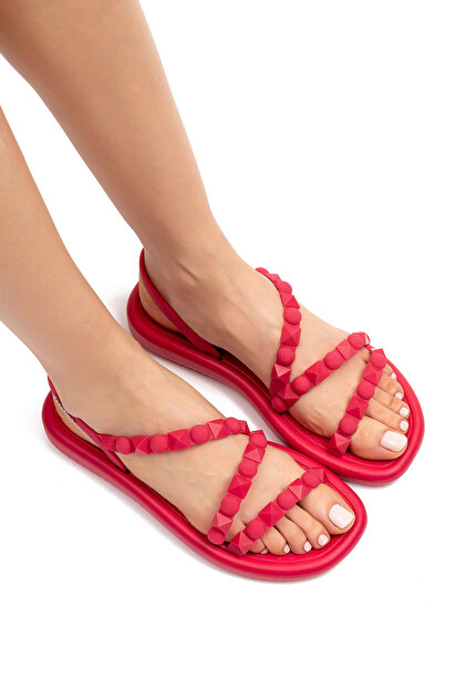 صندل نسائي من Meu Sol Flatform بزهرة الرمان 35/42