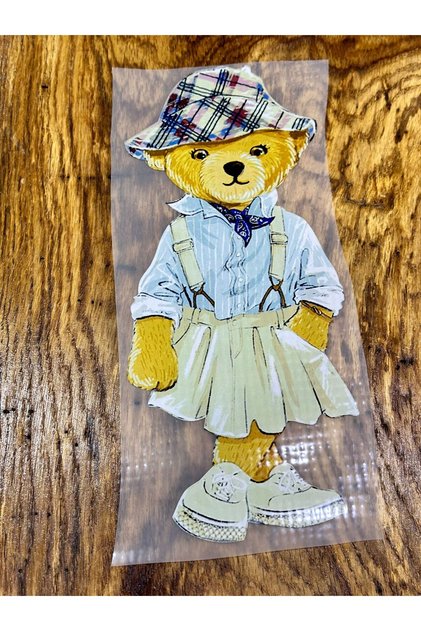 Iron-On Design Girl Bear Transfer Printing Arma 31X14 cm