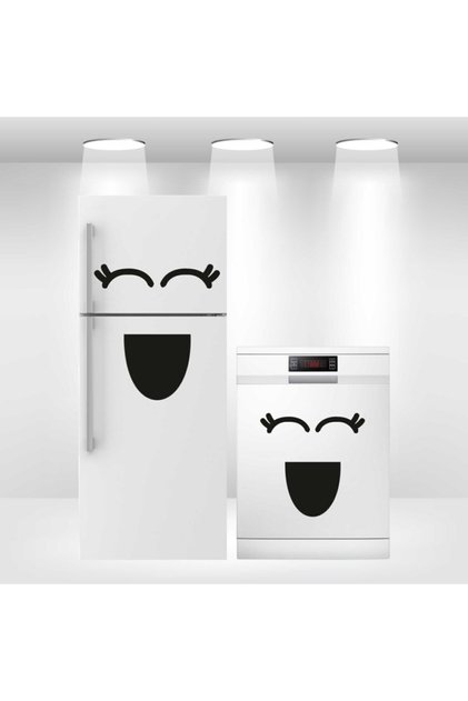 Refrigerator and Dishwasher Door Sticker Self Adhesive Foil Covering Smile