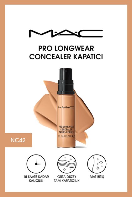 15 Saate Kadar Kalıcı Orta Kapatıcılıkta Göz Altı Kapatıcısı - Pro Longwear Concealer Nc42 - 9ml