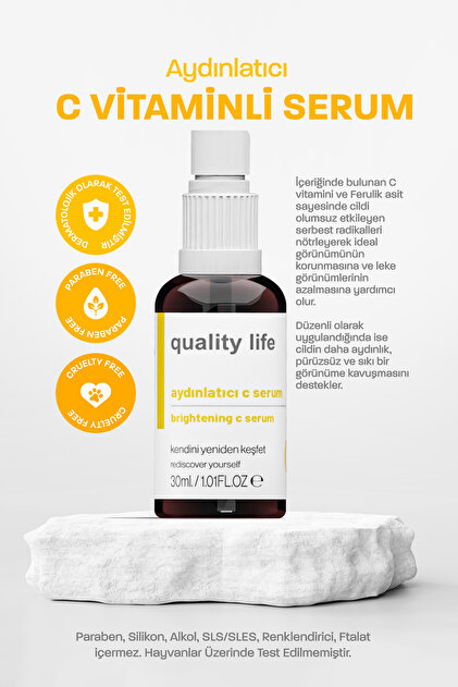 Quality Life C Vitamini Serum - Cilt Yüz Serumu - Fiyatı, Yorumları