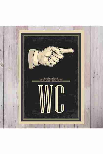 Wc Right Handed Sign Pvc Sheet 20X30Cm
