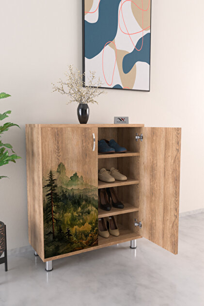 Victor Vallery Jungle View 4 Raflı Ayakkabılık Antre Hol Çok