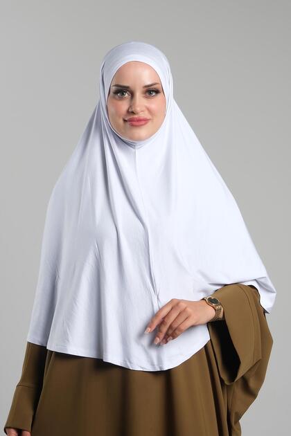 وشاح حجاب عملي أبيض اللون، غطاء صلاة عملي من الفسكوز 2201_42