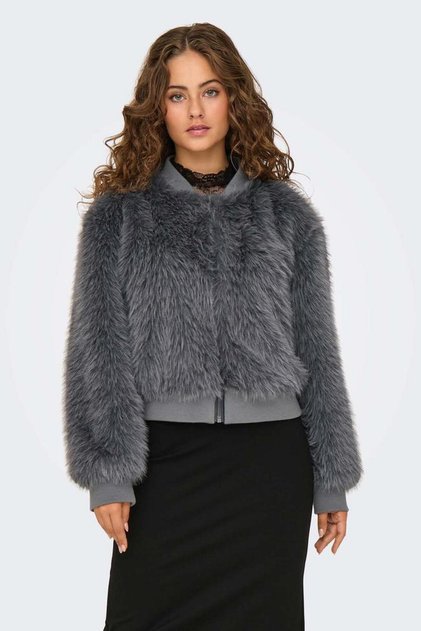 15322405 Onlmanny Faux Fur Bomber Cc Otw Γυναικείο βελούδινο παλτό από γούνα