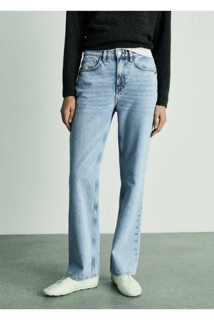 Matilda Mid Waist Straight Cut Jeans
