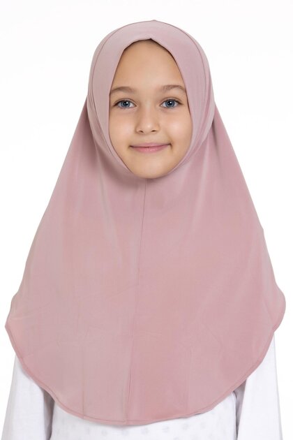 Powder Practical Ready-made Young Hijab Bonnet Sandy Fabric Plain Hijab 2312_06