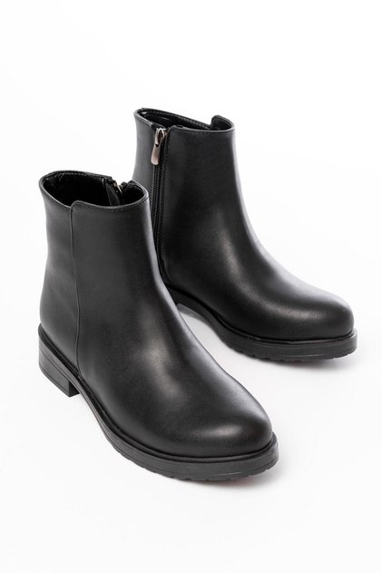 165-204 Black Zippered Daily Women's Boots