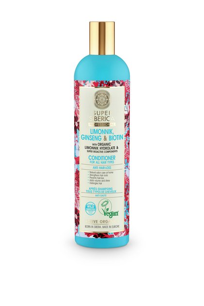 Super Siberica Conditioner for All Hair Types with Limonnik, Ginseng 400 ml