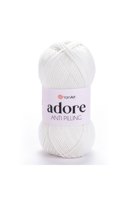 Adore - Ață de tricotat manual anti-pilling Off-White-357