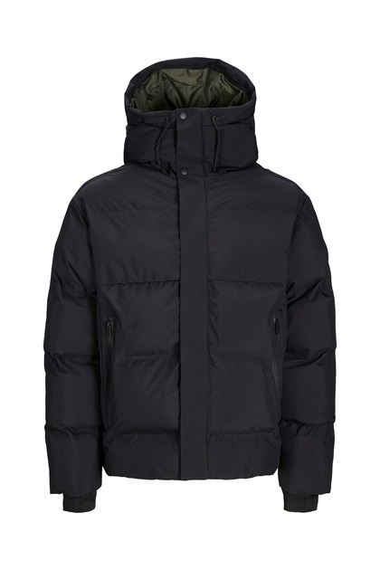 Jack & Jones Puffer Jacket Soğuk Geçirmez Siyah Erkek Şişme Mont