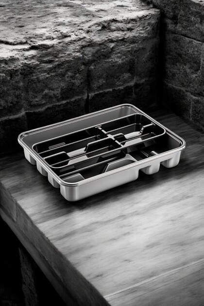 Smart Design Drawer Inside Cutlery 2 Layers Practical Cutlery 31X39X7Cm