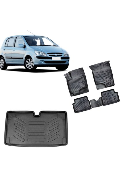 Hyundai Getz 2002-2011 3d Havuzlu Paspas Ve Bagaj Havuzu Set