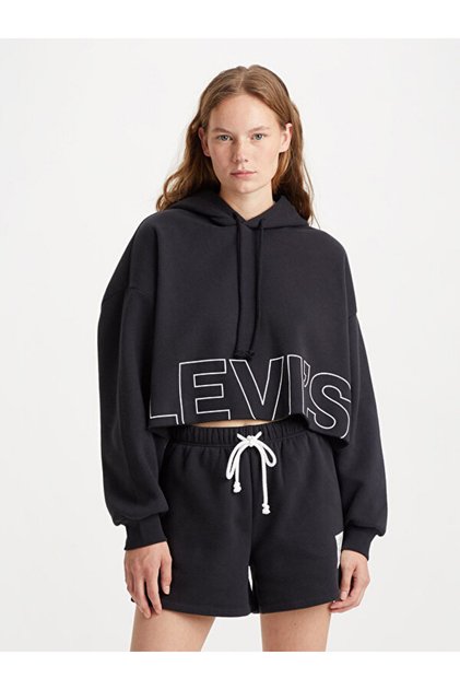 Graphic Crop Prism Hoodie