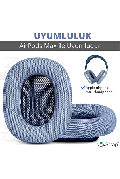 NovStrap Apple Airpods Max Ile Uyumlu Yedek Kulaklık Yastığı Pedi