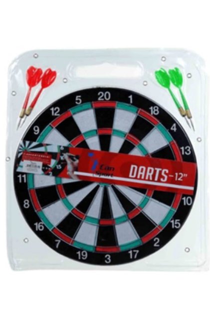 Çift Yönlü 30 cm Boyunda 4 Oklu Dart Tahtası