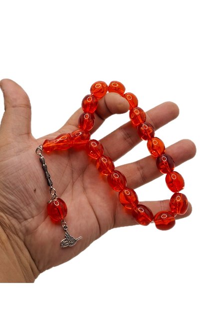 Red Color 17 Grain Mascot Powder Amber Prayer Beads