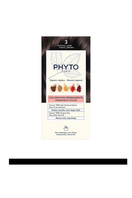 Phytocolor 3 Dunkle Kastanie Ammoniakfreie Permanente Kräuter-Haarfarbe