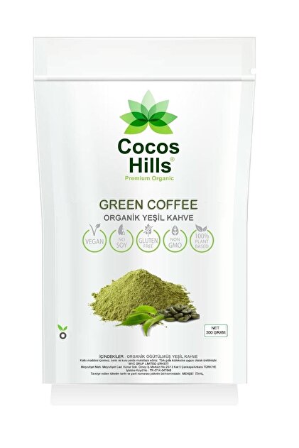 Cocos Hills Ground Green Coffee Öğütülmüş Yeşil Kahve 300 gram