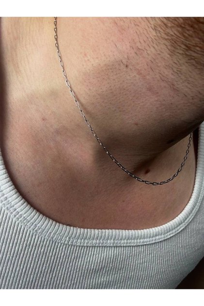 Men's Chain Necklace Women's Stainless Steel Unisex Colorfast Non-Tarnish Non-Fade Adjustable