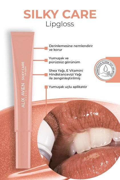 Plumping and Moisturizing Lip Gloss - Silky Care Lipgloss 301 Pure Copper