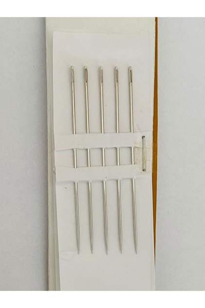Büyük Dikiş Iğnesi 9cm. 6/0. 5'li paket. Brezilya nakış iğnesi