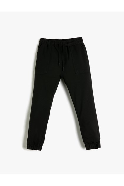 Basic Jogger Cargo Pants with Tie Waist Pocket