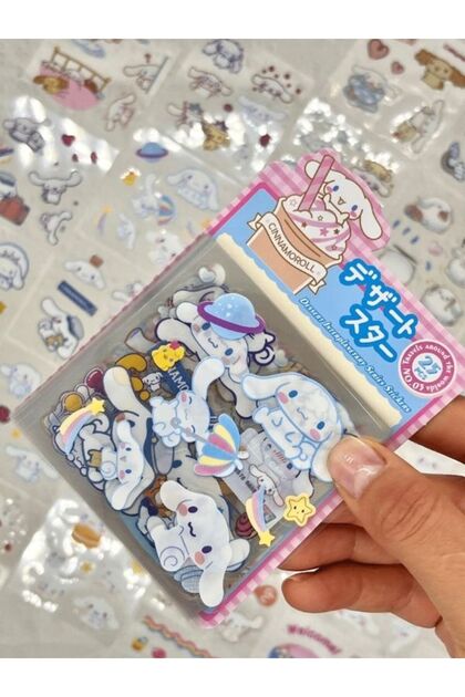 Mimu Art Studio Cinnamoroll Girl Sticker Seti Mavi Pastel Kawaii