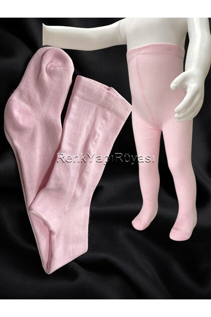 Pamuklu Pembe Kaliteli Kiz Çocuk Kilotlu Çorap Çocuk Külotlu Çorap Yüzde % 80 Pamuklu