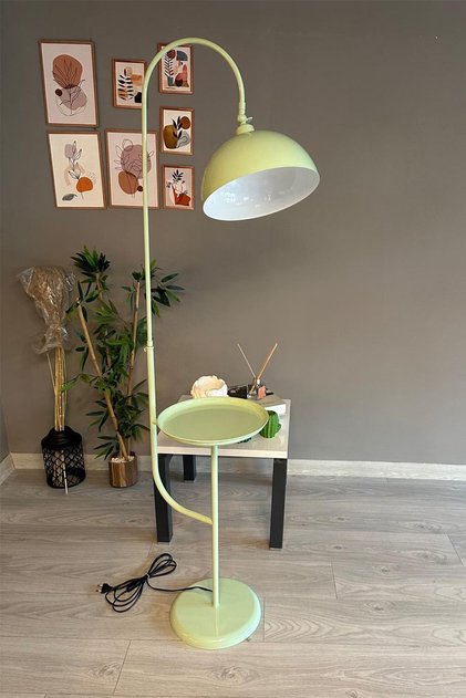 Mint Metal Sehpalı Hareketli Başlıklı E27 Modern Dekoratif Lambader