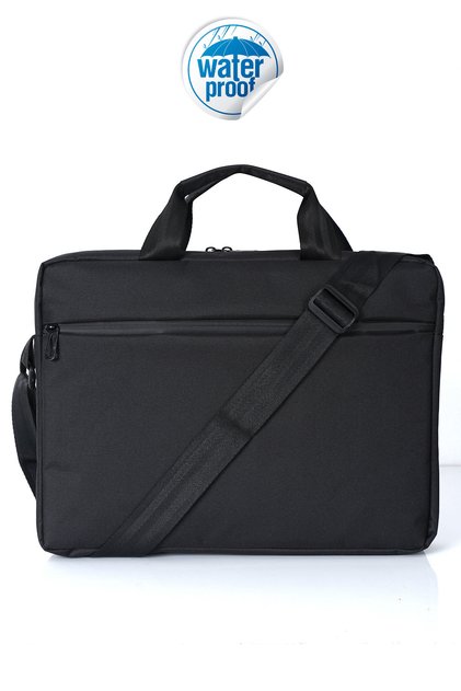 13"-15.6" Bilgisayar Notebook Laptop Çantası-su Geçirmez Fermuar-siyah