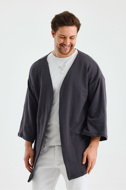Bohemian Plain Kimono Oversize 2 Yarn Fabric