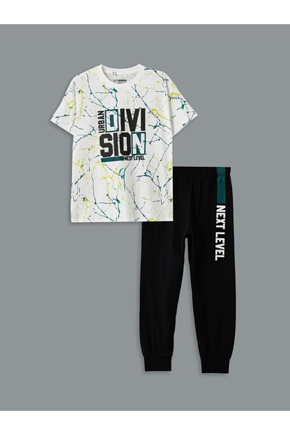 Crew Neck Boy's Pajama Set