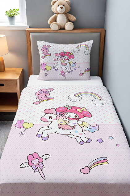 Evpanya My Melody İle Sevimli Atı Desenli Tek Kişilik Bebek Çocuk