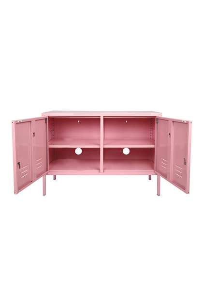 Larisa & Pumpkin Retro Locker Çift Kapaklı Pembe Dolap - Fiyatı