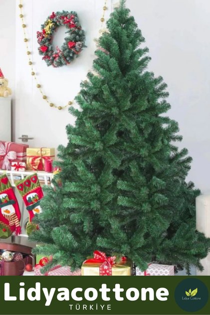 2025 Noel Paketi Kutulu Süsleme Seti Renkli Işığı Süsleri Yılbaşı Çam Ağacı 110 Cm 110 Dal