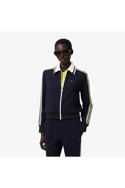 Kadın Regular Fit Gömlek Yaka Lacivert Sweatshirt
