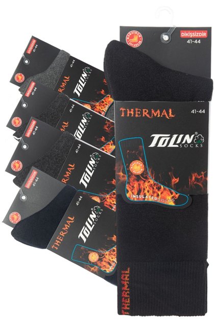 Men's Thermal (Termal) Mixed Color Socks Set of 12 19408