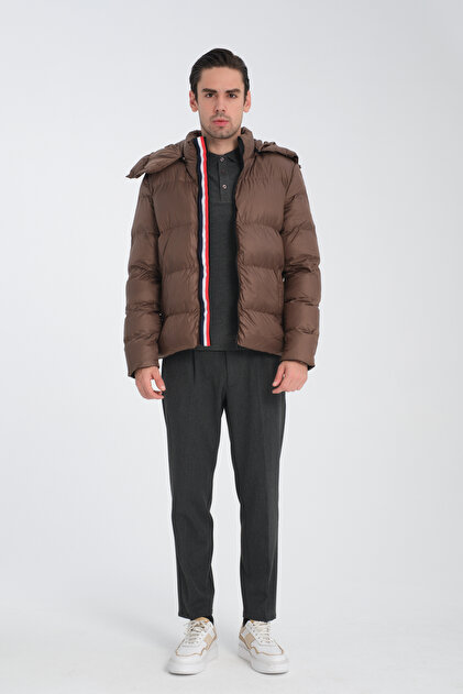 Hooded Thick Men's Puffer Coat Standard Fit