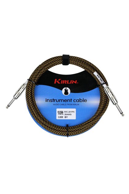 KIRLIN IWC-201PN-3M Galben/Negru - Cablu pentru instrumente de 3 metri