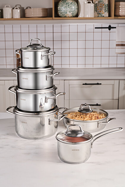 Karaca Olympia Indüksiyon Tabanlı 12 Parça Çelik Çeyiz Tencere