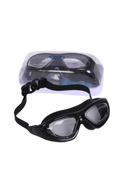 Premium Swimming Goggle | Anti-fog & Uv Protection | Black | 180° View | Hard Case