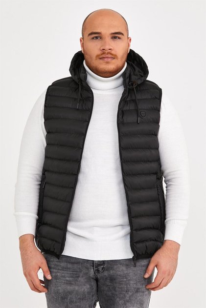 Men's Oversized Inflatable Vest Black
