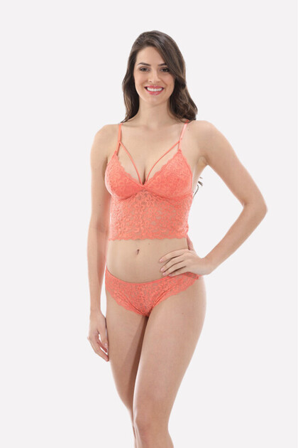 Oranj Dantel Bralet Takım