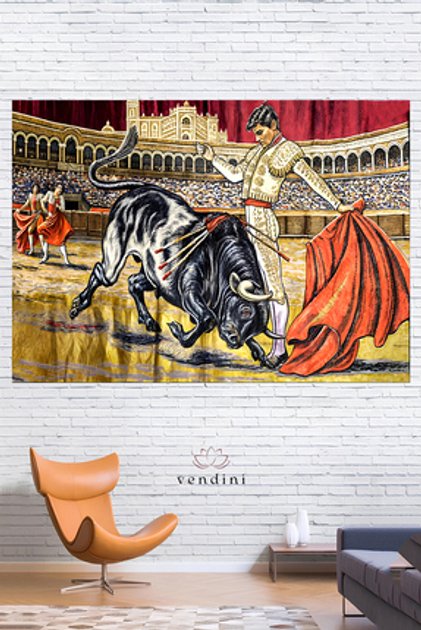 Vendini Vendini Vintage Serisi Geyikli Duvar Halısı Duvar Örtüsü Wall Tapestry ...